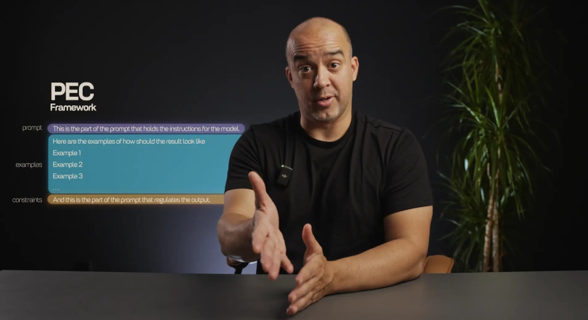 The prompt engineering lesson: the PEC framework on screen