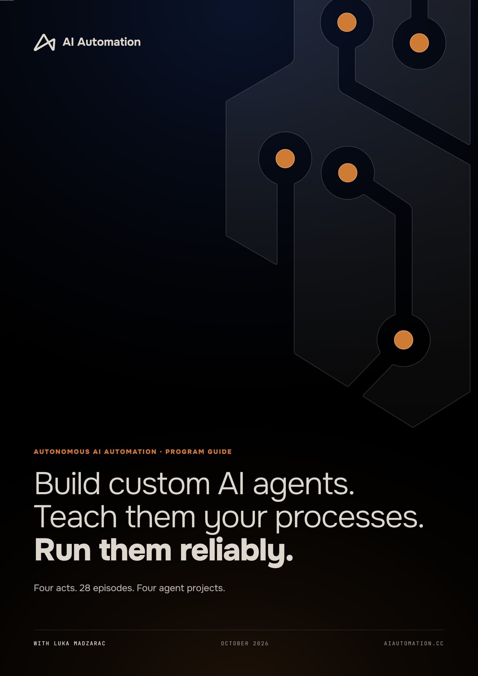 The cover of the Autonomous AI Automation program guide