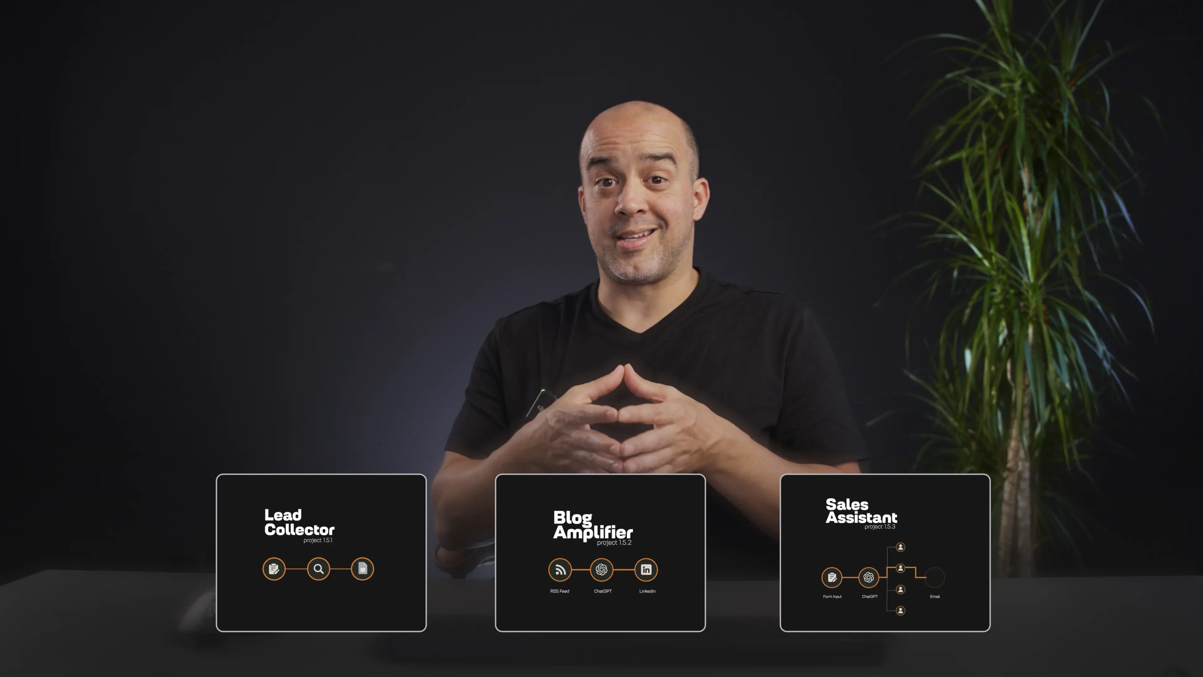 Anthony Lee teaching Project I, with the three projects to choose from